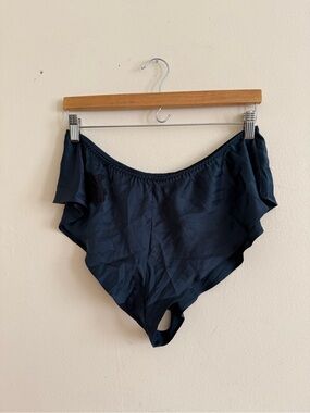 Victoria's Secret Dark Navy Satin High-Waist Briefs